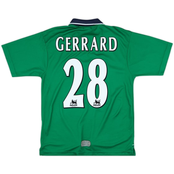 1999-00 Liverpool Away Shirt Gerrard #28 - 7/10 - (Y)