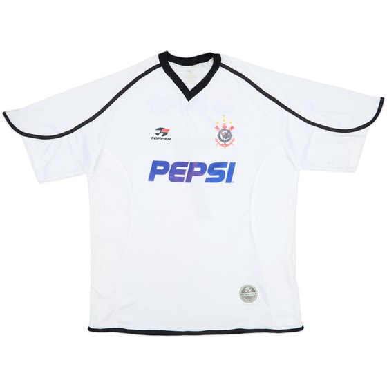 2001 Corinthians Home Shirt #7 - 8/10 - (XL)