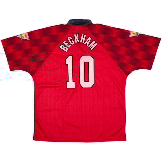 1996-98 Manchester United Home Shirt Beckham #10 - 6/10 - (XL)