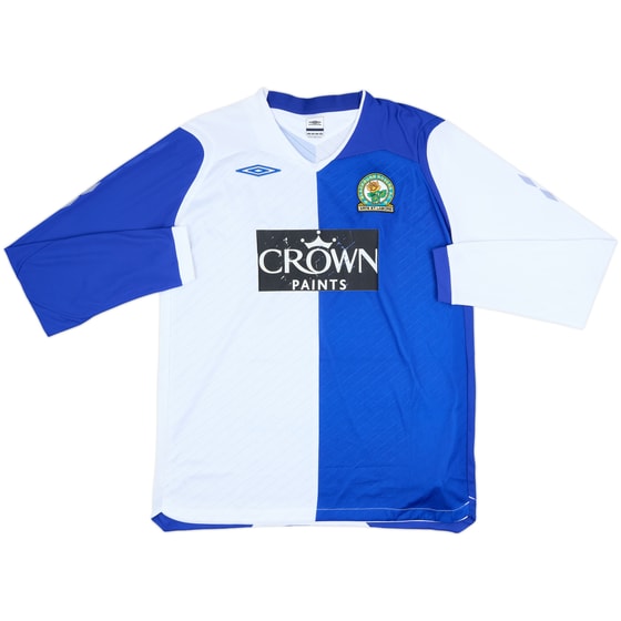 2008-09 Blackburn Home L/S Shirt - 5/10 - (L)