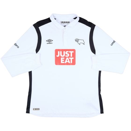 2016-17 Derby County Home L/S Shirt - 7/10 - (XL)