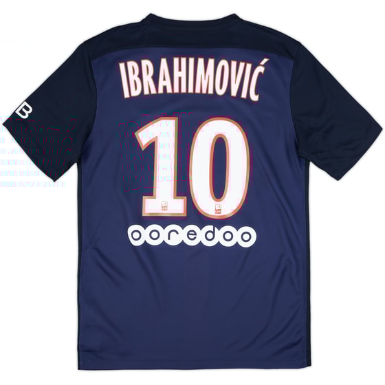 2015-16 Paris Saint-Germain Home Shirt Ibrahimovic #10 - 6/10 - (S)