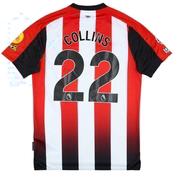 2024-25 Brentford Match Issue Home Shirt Collins #22