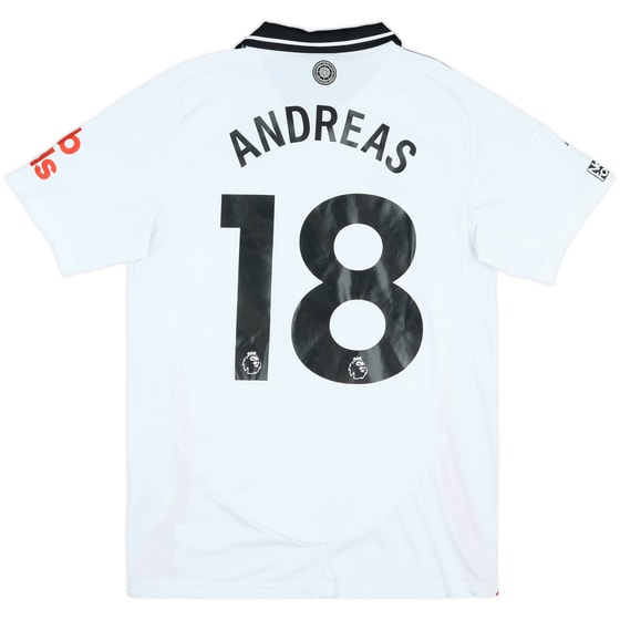 2024-25 Fulham Match Issue Home Shirt Andreas #18