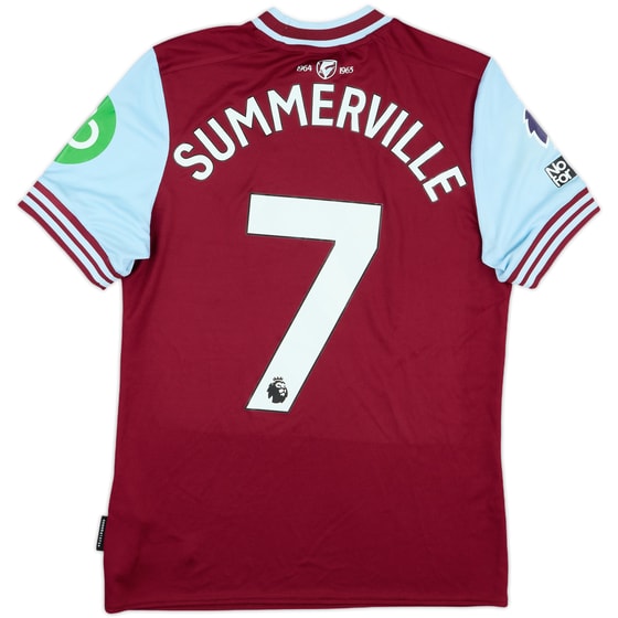 2024-25 West Ham Match Worn Home Shirt Summerville #7