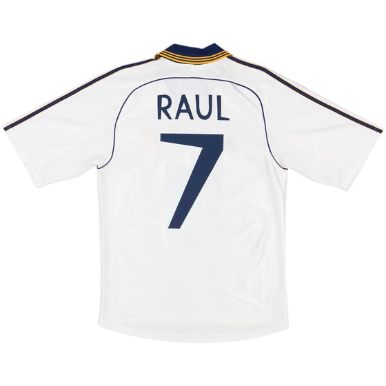 1998-00 Real Madrid Home Shirt Raul #7 - 9/10 - (S)