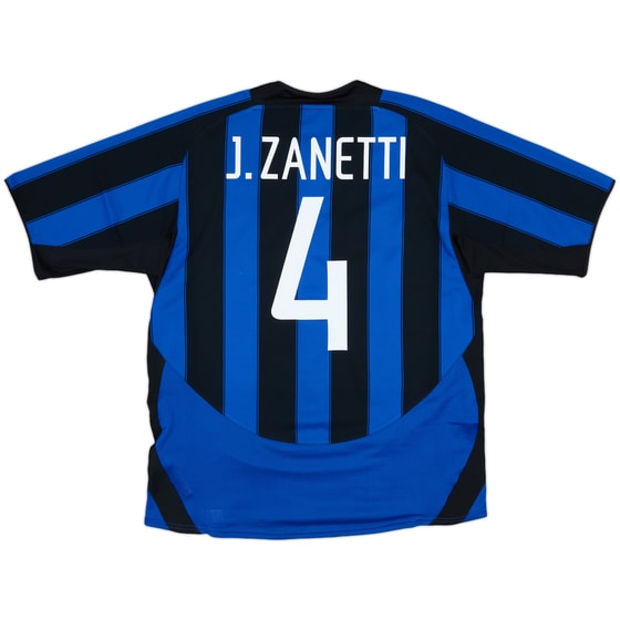 2003-04 Inter Milan Home Shirt J.Zanetti #4 - 6/10 - (L)
