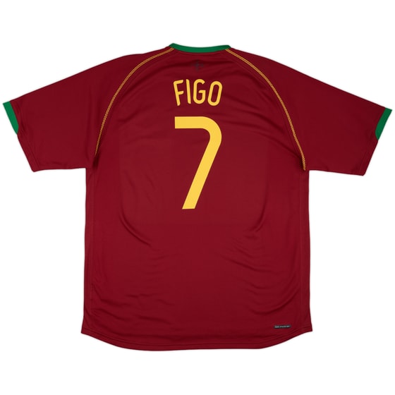 2006-08 Portugal Home Shirt Figo #7 - 8/10 - (XL)