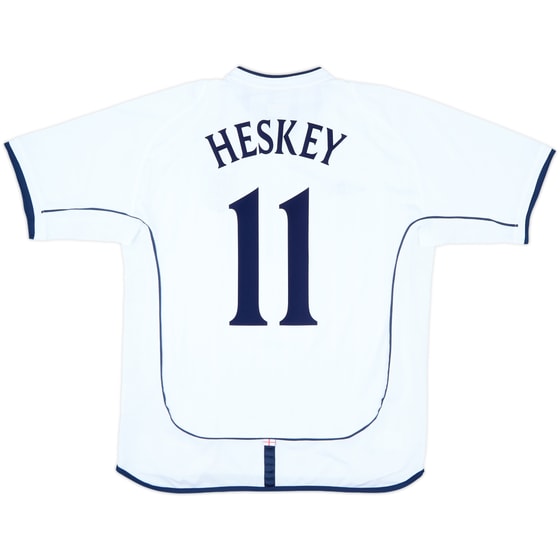 2001-03 England Home Shirt Heskey #11 - 9/10 - (L)