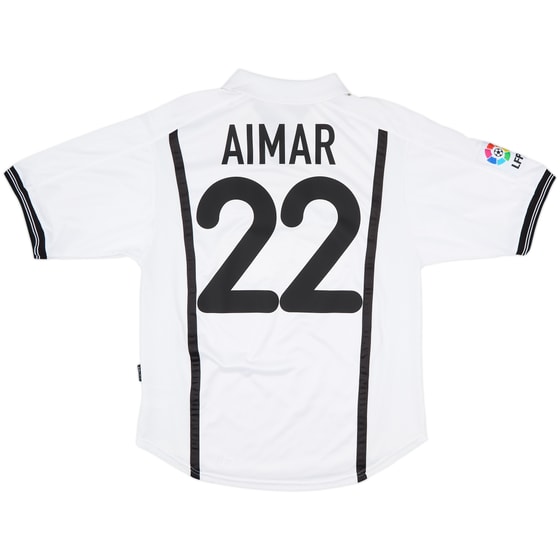 2000-01 Valencia Home Shirt Aimar #22 - 8/10 - (L)