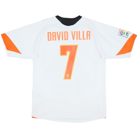 2005-06 Valencia Home Shirt David Villa #7 - 6/10 - (M)