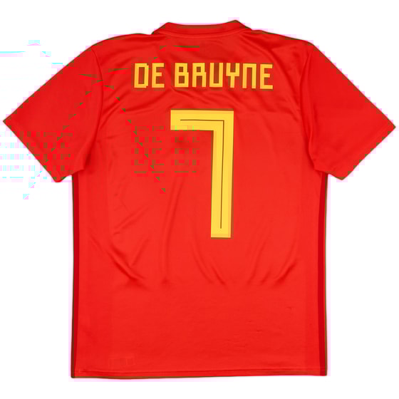 2018-19 Belgium Home Shirt De Bruyne #7 - 9/10 - (M)