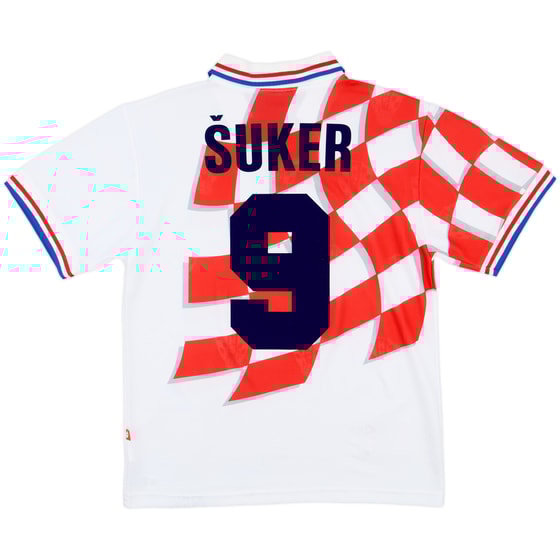 1996-98 Croatia Home Shirt Suker #9 - 8/10 - (M)