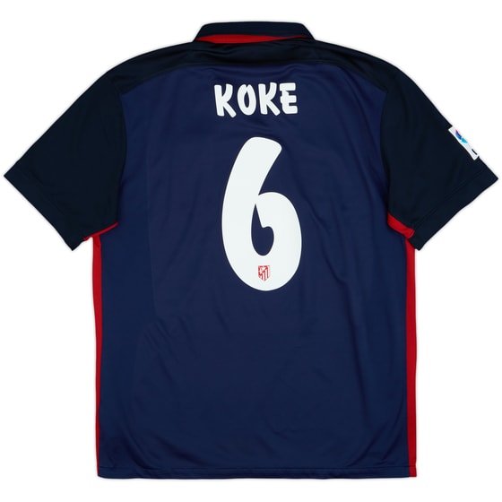 2015-16 Atletico Madrid Away Shirt Koke #6 - 7/10 - (L)