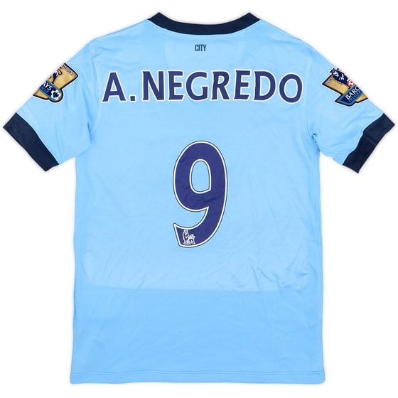 2014-15 Manchester City Home Shirt A.Negredo #9 - 3/10 - (S.Boys)