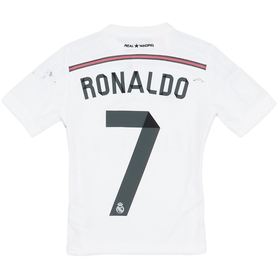 2014-15 Real Madrid Home Shirt Ronaldo #7 - 6/10 - (S.Boys)