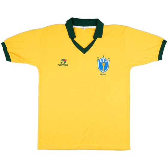 1985-88 Brazil Home Shirt - 9/10 - (XL)