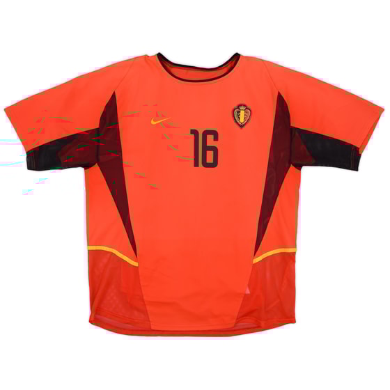 2002-04 Belgium Player Issue Home Shirt Van Buyten #16 - 8/10 - (L)