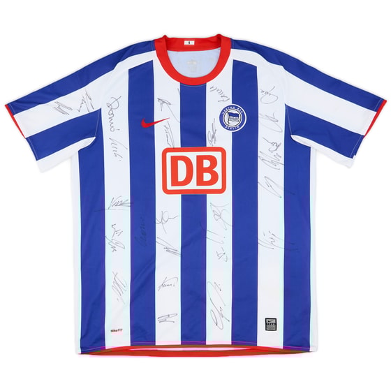 2008-09 Hertha Berlin Signed Home Shirt - 5/10 - (XL)