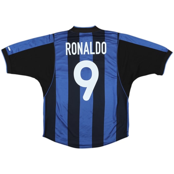 2000-01 Inter Milan Home Shirt Ronaldo #9 - 7/10 - (M)