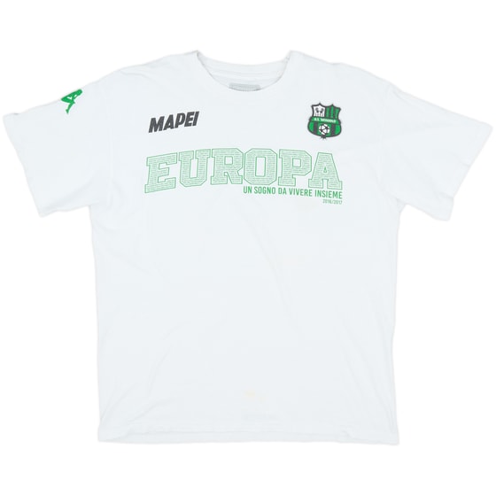 2016-17 Sassuolo 'Europa' Kappa Cotton Tee - 9/10 - (M)