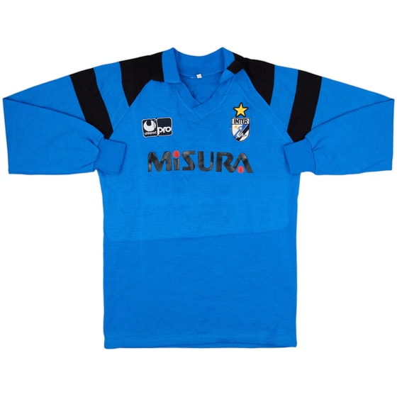 1988-89 Inter Milan Uhlsport Training L/S Shirt #9 - 10/10 - (L)