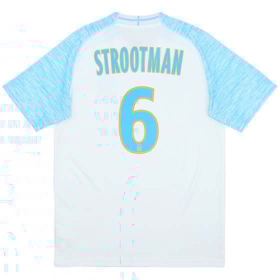 2018-19 Olympique Marseille Home Shirt Strootman #6 - 8/10 - (L)