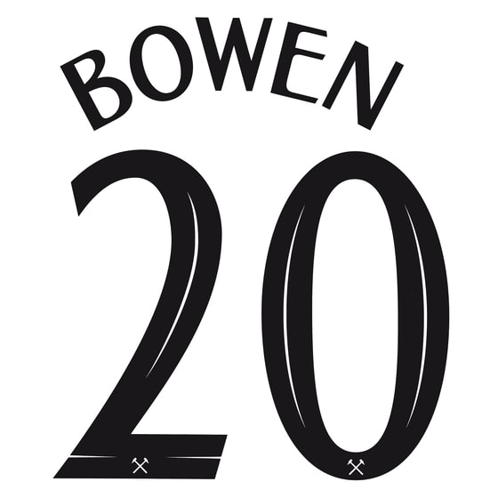 2022-23 West Ham Third Cup Bowen #20 Name Set