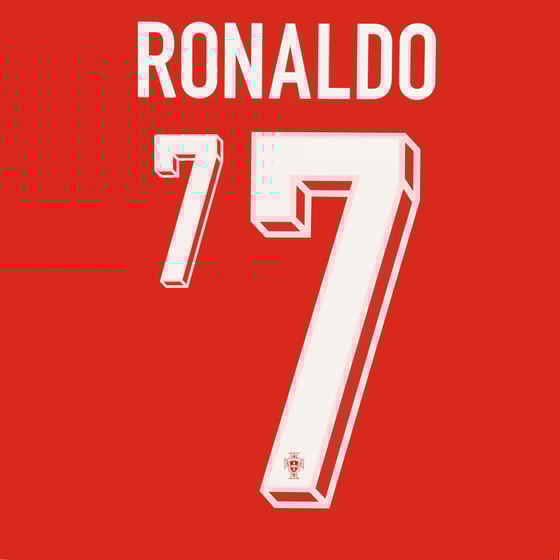 2024-25 Portugal Home Ronaldo #7 Kids Name Set