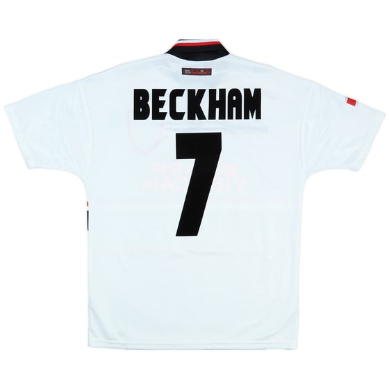 1997-99 Manchester United Away Shirt Beckham #7 - 8/10 - (M)
