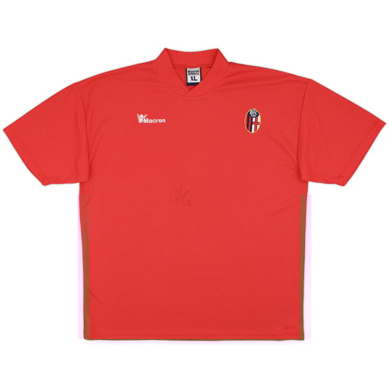 2001-02 Bologna Macron Signed Training Shirt - 9/10 - (XL)