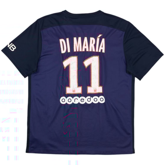 2015-16 Paris Saint-Germain Home Shirt Di Maria #11 - 5/10 - (L)