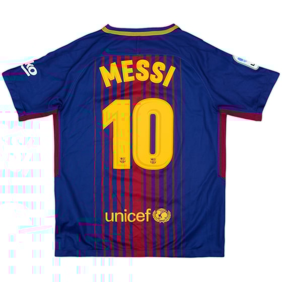 2018-19 Barcelona Home Shirt Messi #10 - 9/10 - (M.Boys)