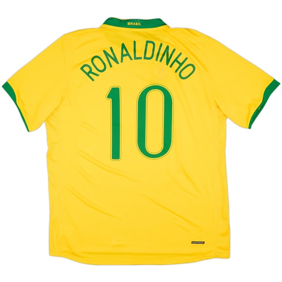 2006-08 Brazil Home Shirt Ronaldinho #10 (XL)