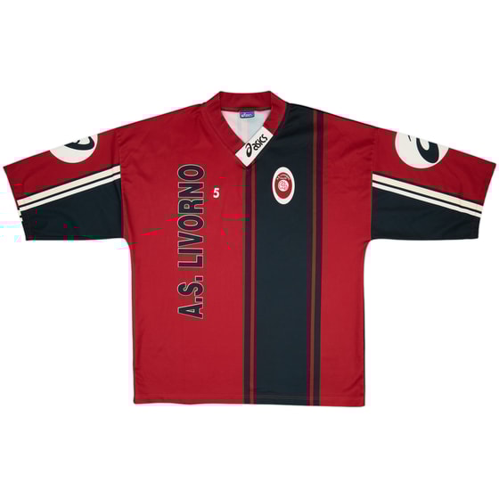 1996-97 Livorno Asics Player Issue Training Shirt #5 - 9/10 - (XL)