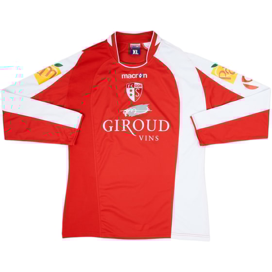 2005-06 FC Sion Home L/S Shirt - 7/10 - (XL)