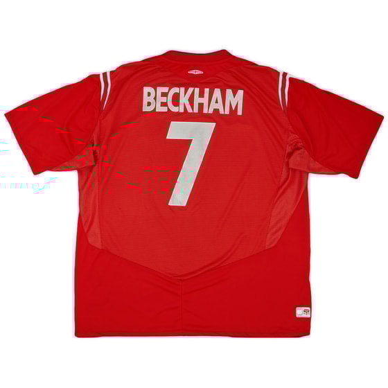 2004-06 England Away Shirt Beckham #7 - 5/10 - (XXL)