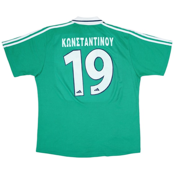 2000-01 Panathinaikos Home Shirt Konstantinou #19 - 6/10 - (L)