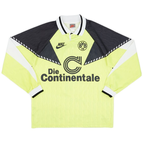 1990-91 Borussia Dortmund Home L/S Shirt #4 - 6/10 - (S)