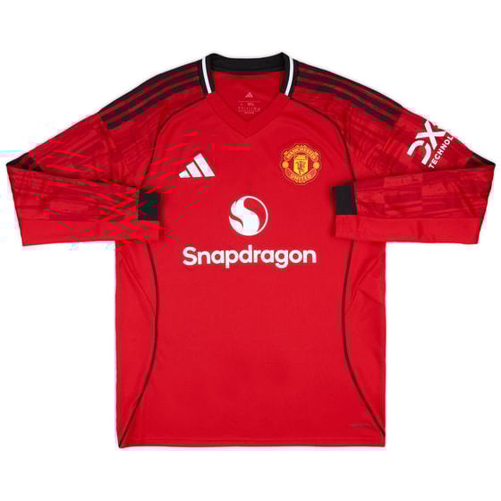 2025-26 Manchester United Home L/S Shirt
