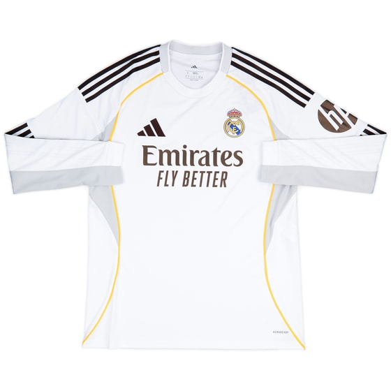 2025-26 Real Madrid Home L/S Shirt
