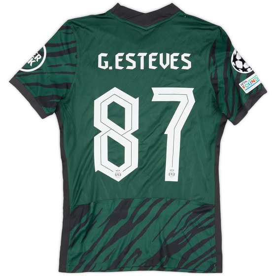 2021-22 Sporting CP Match Issue Champions League Third Shirt G. Esteves #87