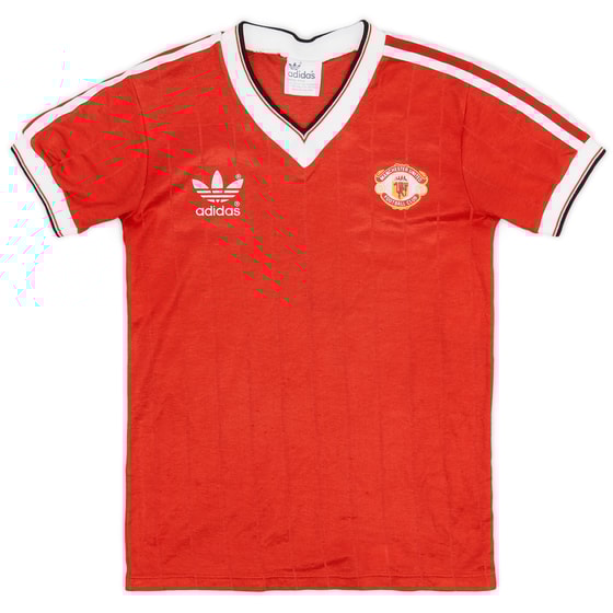 1982-84 Manchester United Home Shirt - 8/10 - (L.Boys)