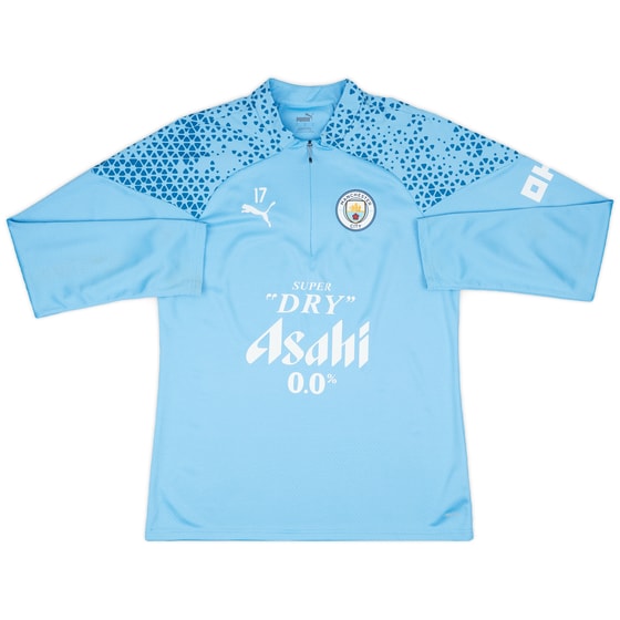 2023-24 Manchester City Player Issue 1/4 Zip Training Top #17 (De Bruyne) - 7/10 - (L)