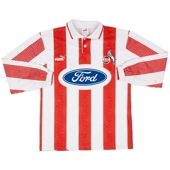 1995-96 FC Koln Home L/S Shirt - 6/10 - (S)