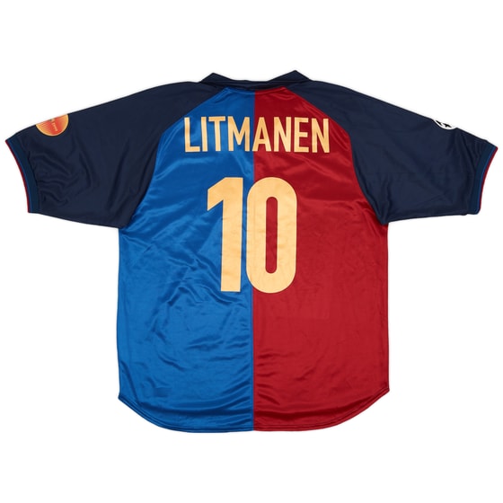 1999-00 Barcelona Match Issue Champions League Home Shirt Litmanen #10