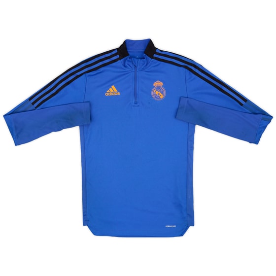 2021-22 Real Madrid adidas 1/4 Zip Training Top - 7/10 - (XS)