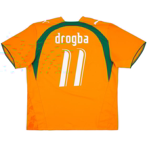 2006-07 Ivory Coast Home Shirt Drogba #11 - 10/10 - (XL)