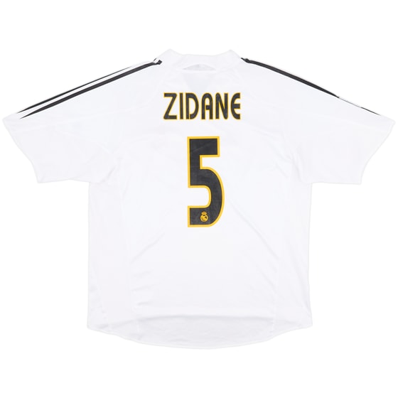2004-05 Real Madrid Home Shirt Zidane #5 - 7/10 - (XL)