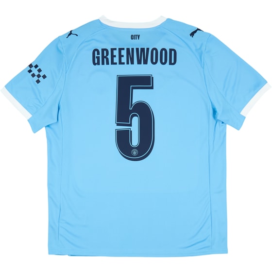 2025-26 Manchester City Women's Home Shirt Greenwood #5 (Unisex fit)